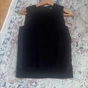 Elegant multi media Black Sleeveless Top